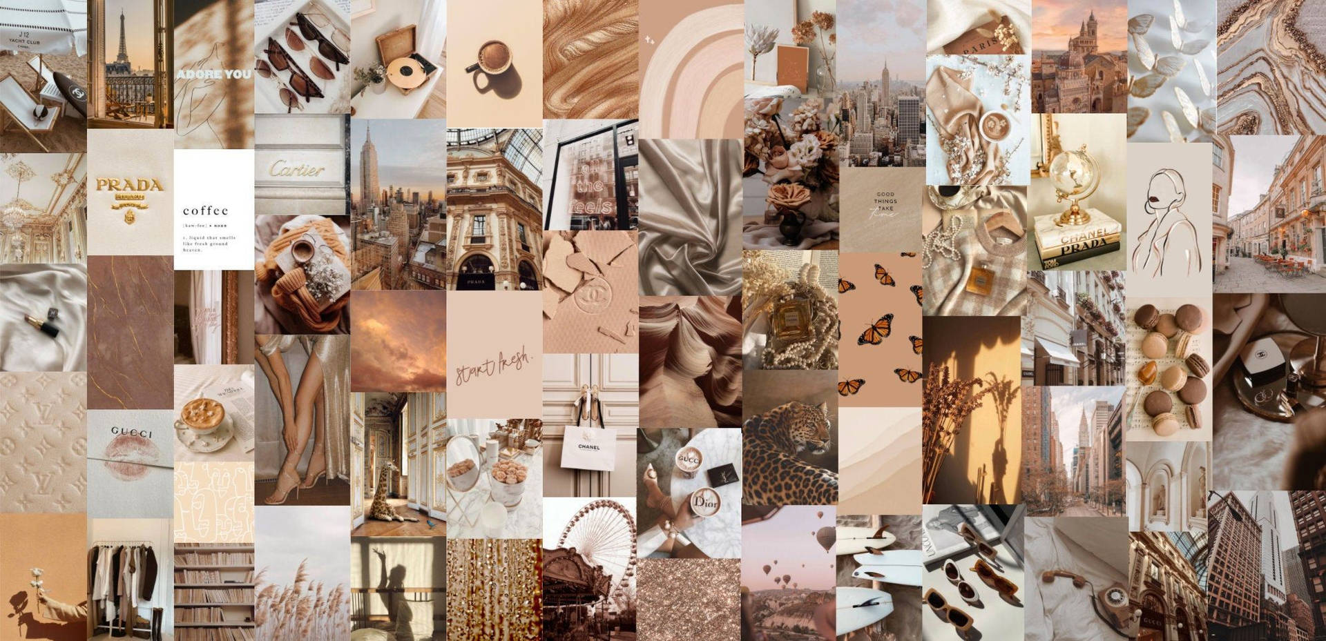 Download Fancy Beige Aesthetic Laptop Wallpaper