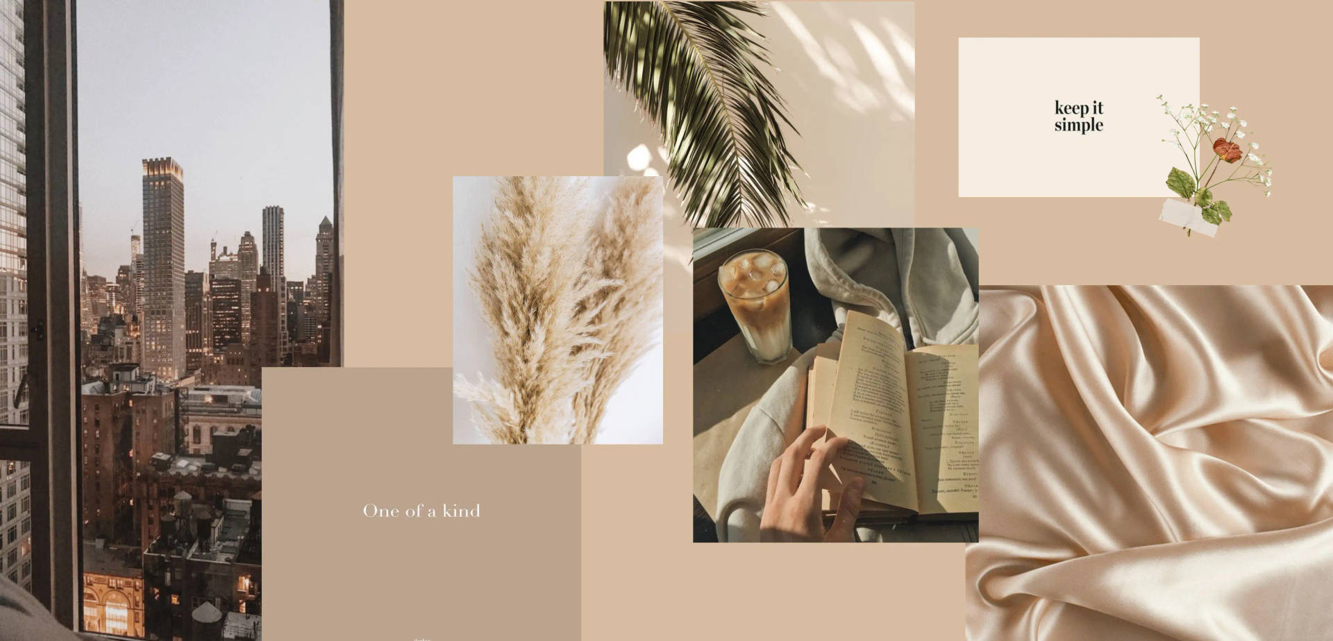 Download Vacation Beige Aesthetic Laptop Wallpaper