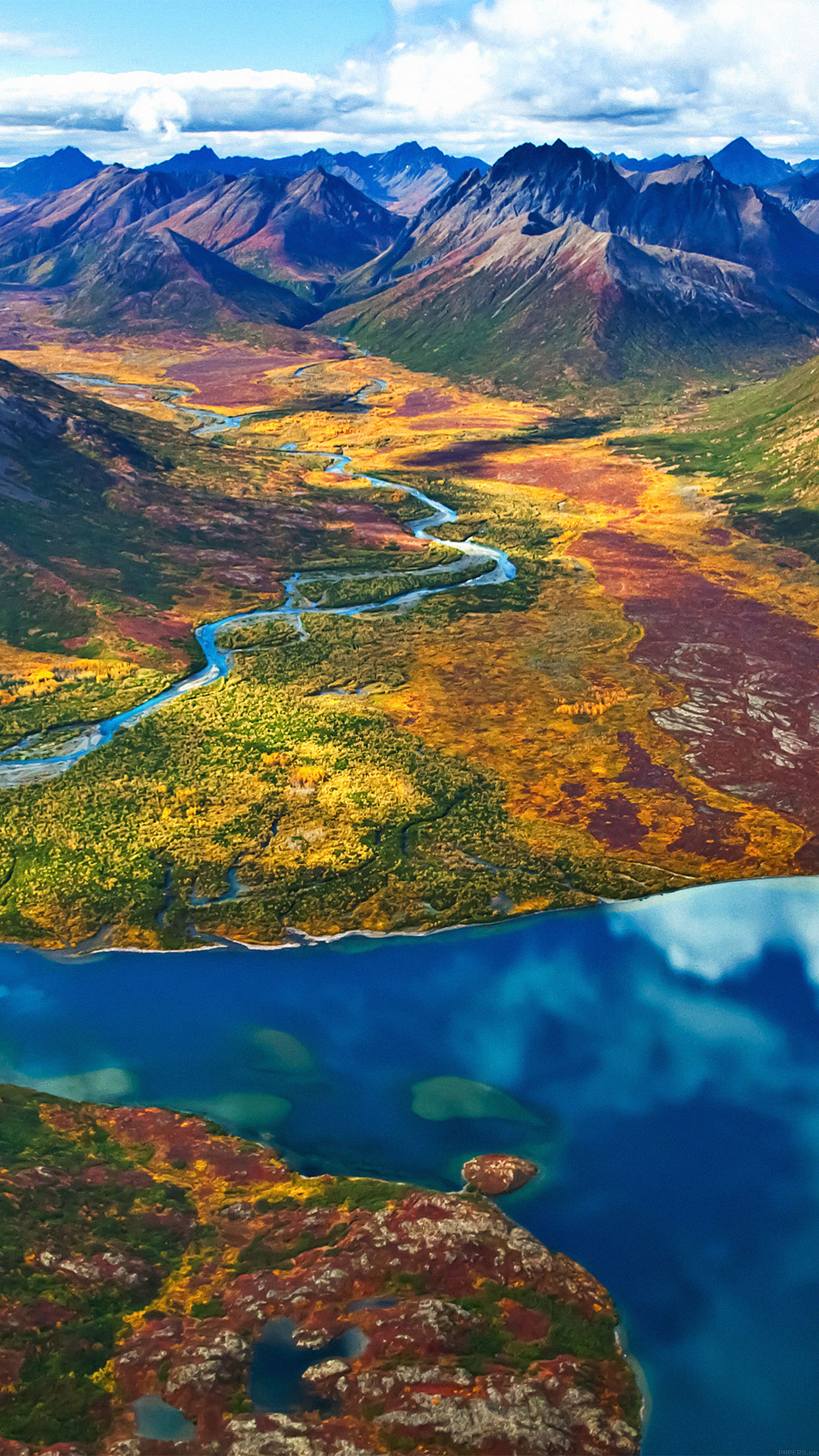 Wallpaper Land Rainbow Mountain