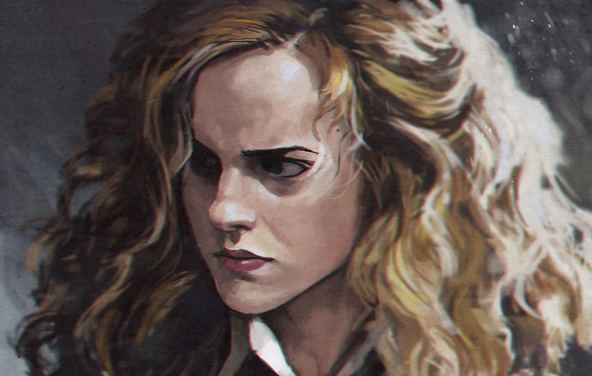 Wallpaper Emma Watson, art, Harry Potter, Hermione Granger for mobile and desktop, section фильмы, resolution 1920x1221