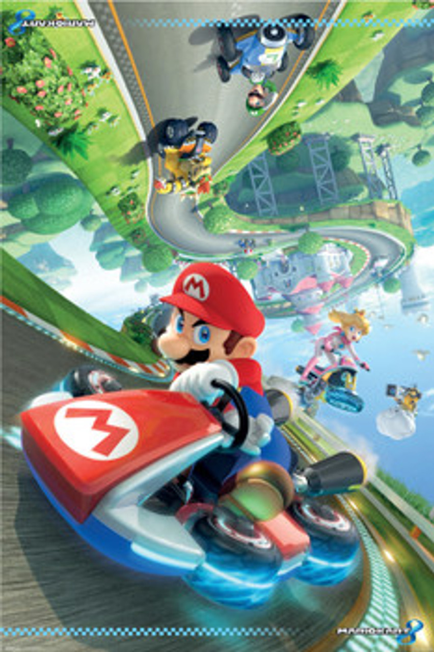 Mario Kart 8 Video Gaming Poster 24x36 inch