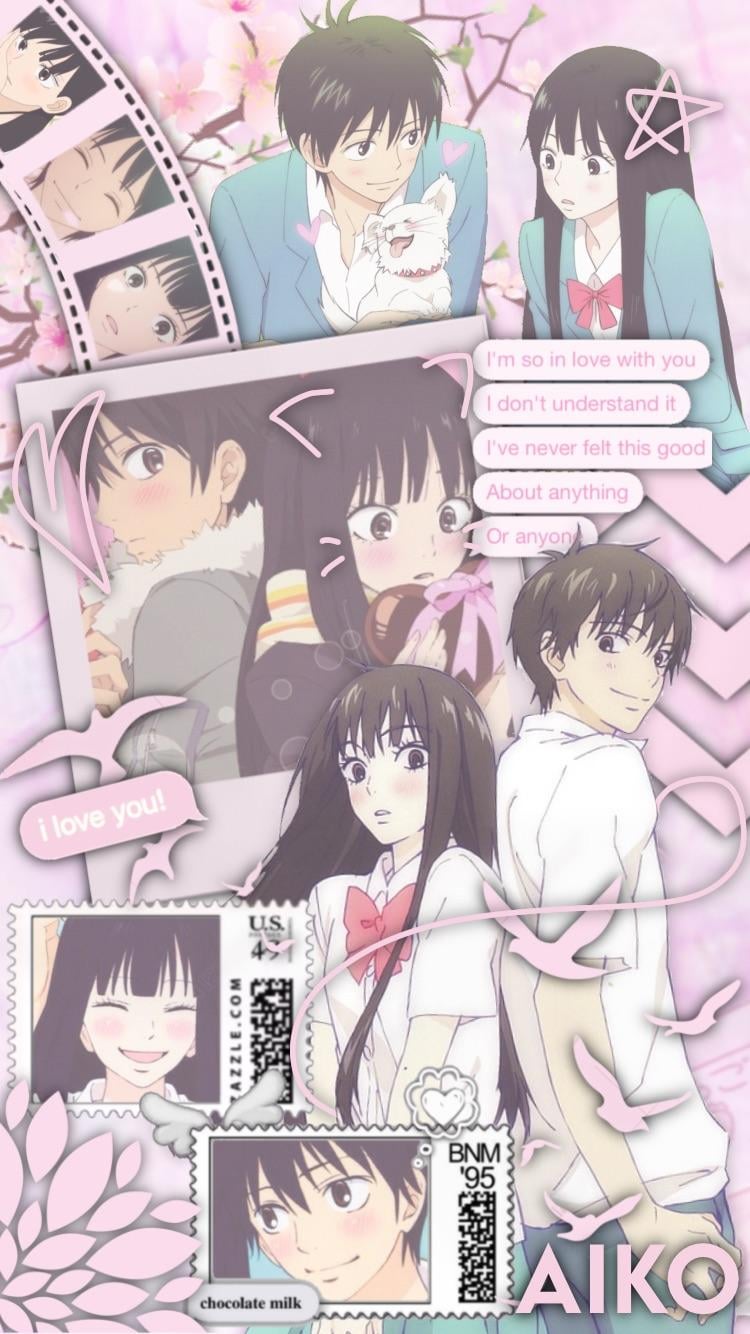 shoujo phone wallpaper I made (kimi ni todoke, hirunaka no ryuusei)