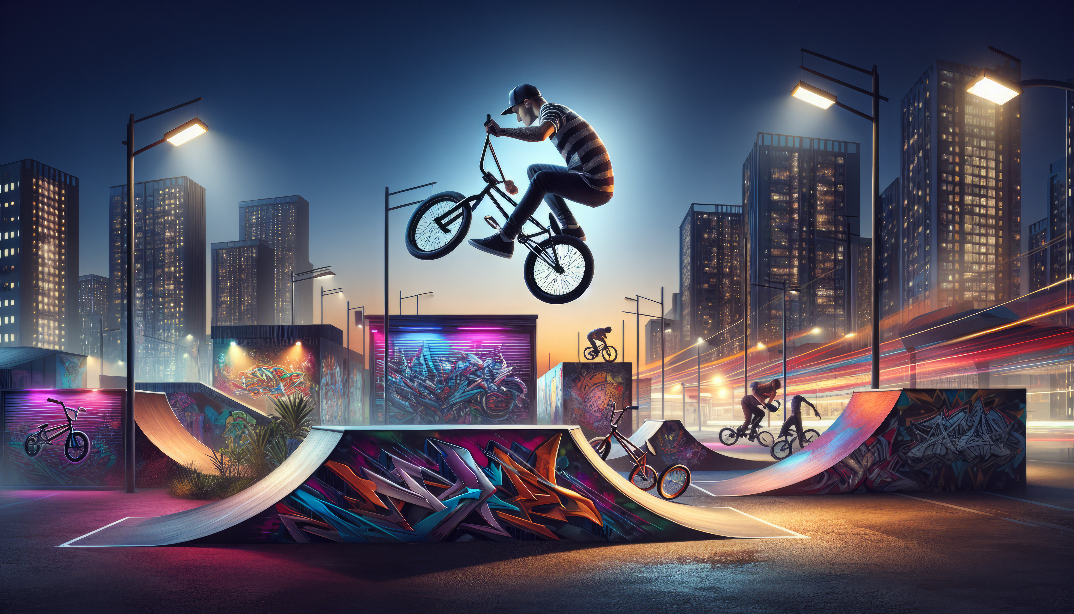 Stunning BMX Night Ride Wallpaper