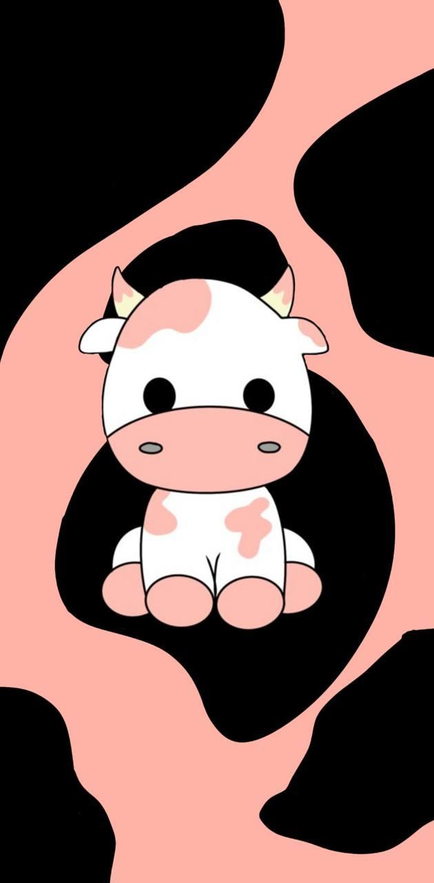 Pink Cow Print wallpaper