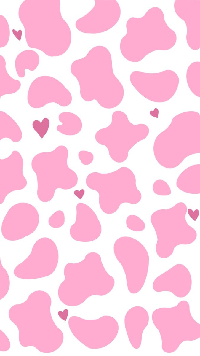 Pink Cow Print Phone Wallpaper