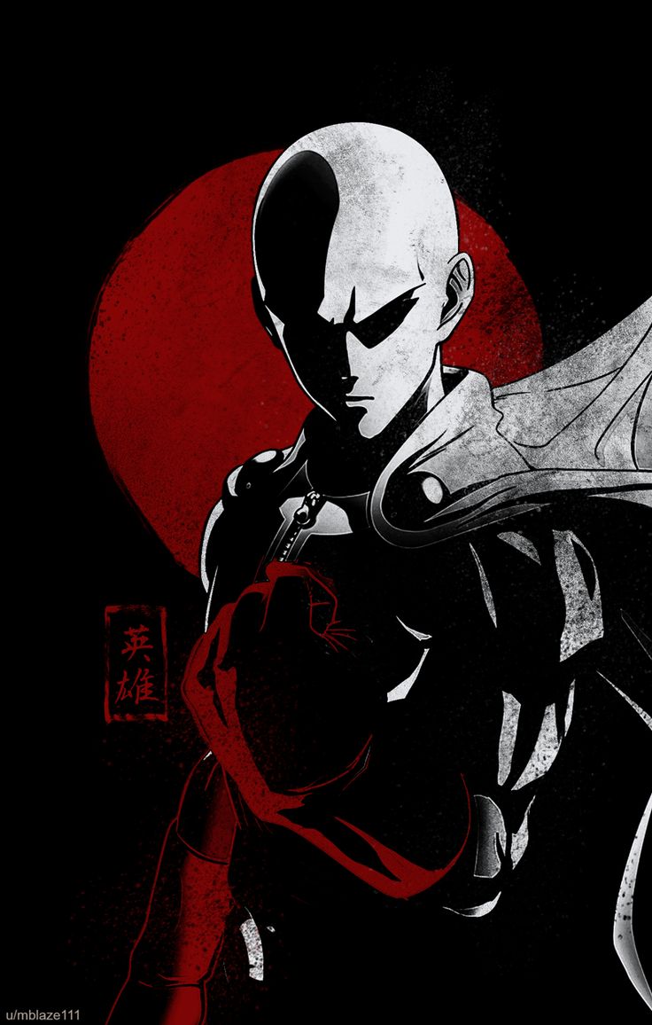 I made a Saitama phone wallpaper