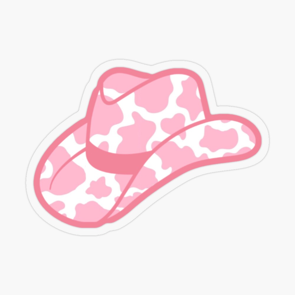 pink cow print cowgirl hat Art Board