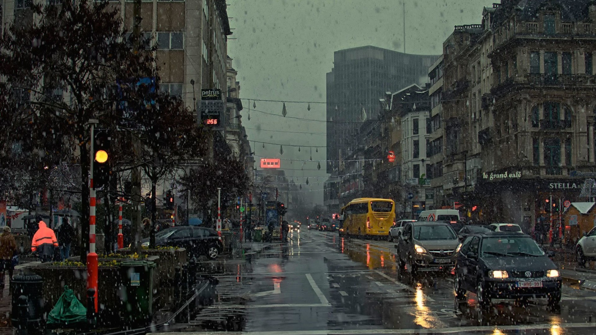 City Rain Wallpaper For Desktop, PC