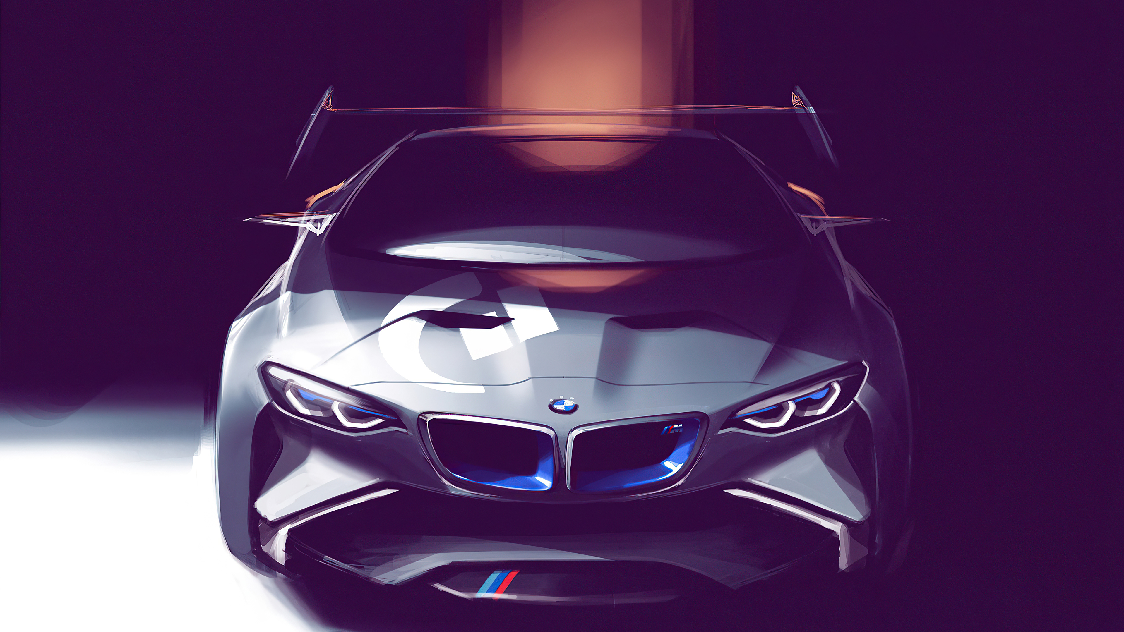 Futuristic BMW Vision in the Shadows
