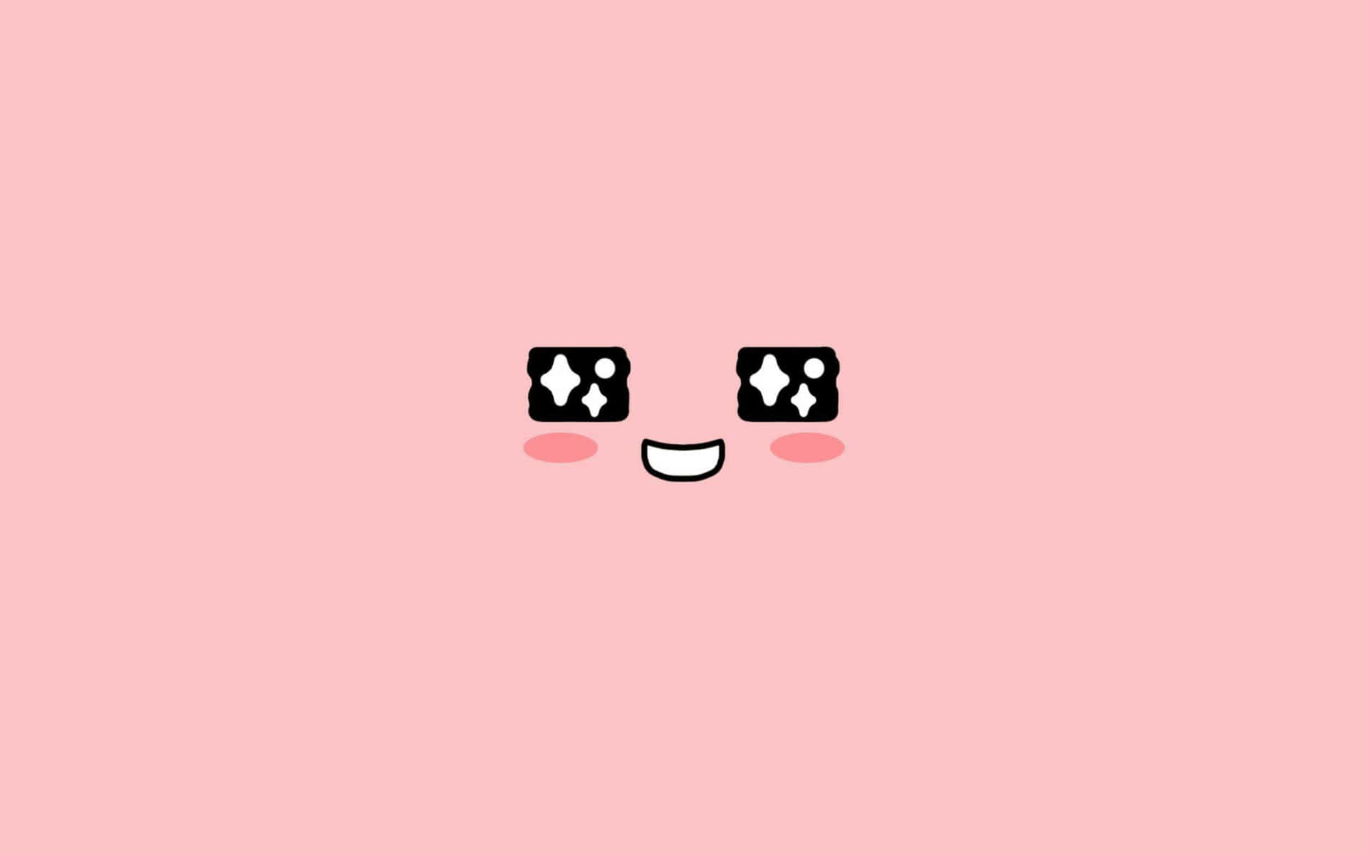 Pink Background With A Cute Face