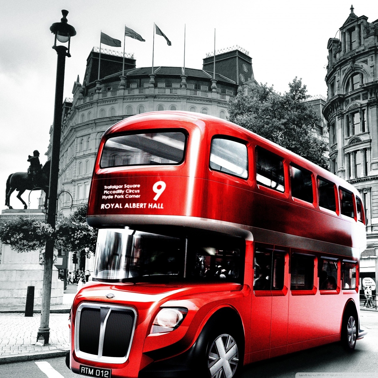 Red London Bus Ultra HD Desktop