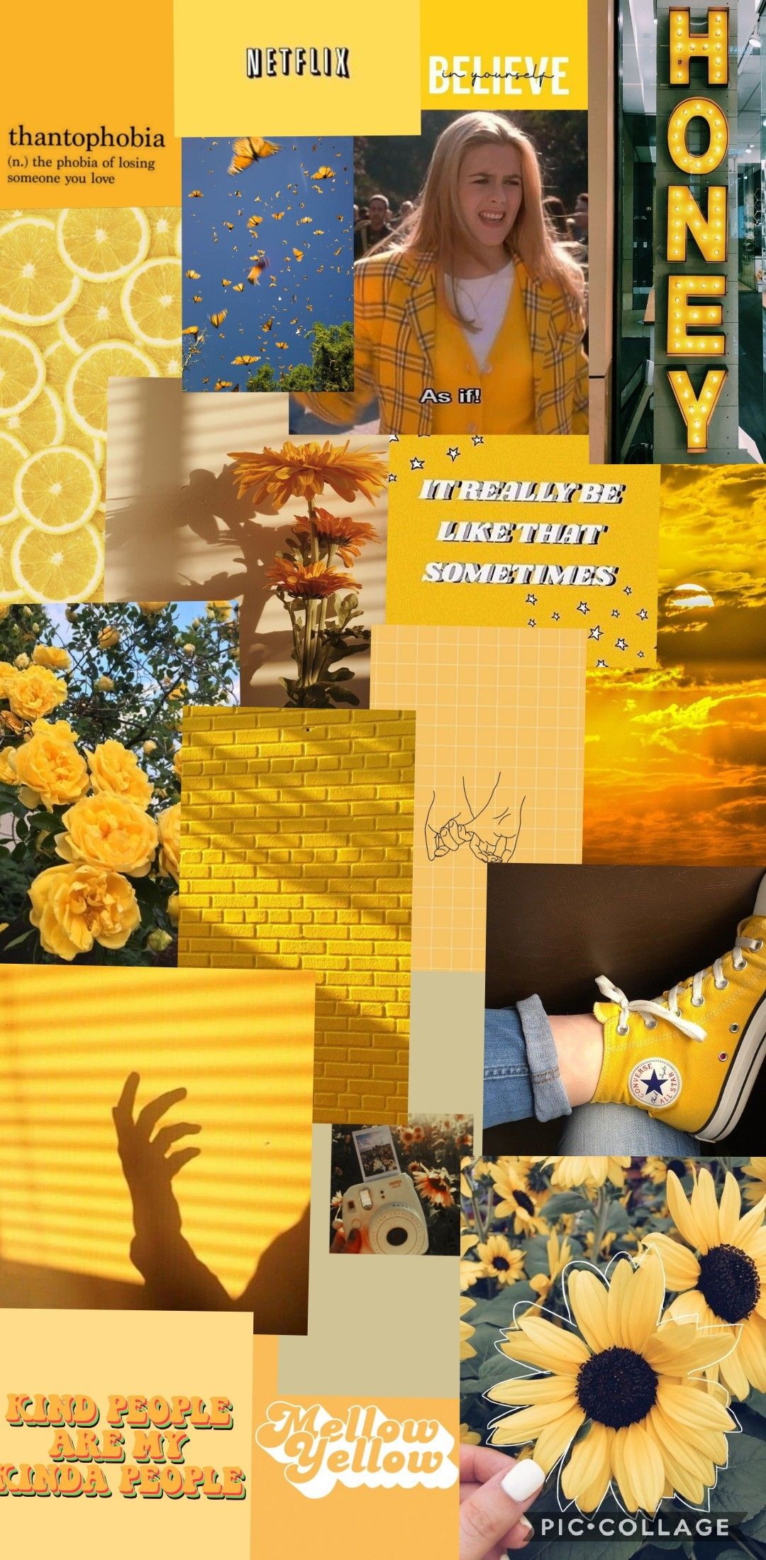 Yellow Aesthetic Wallpaper Collage