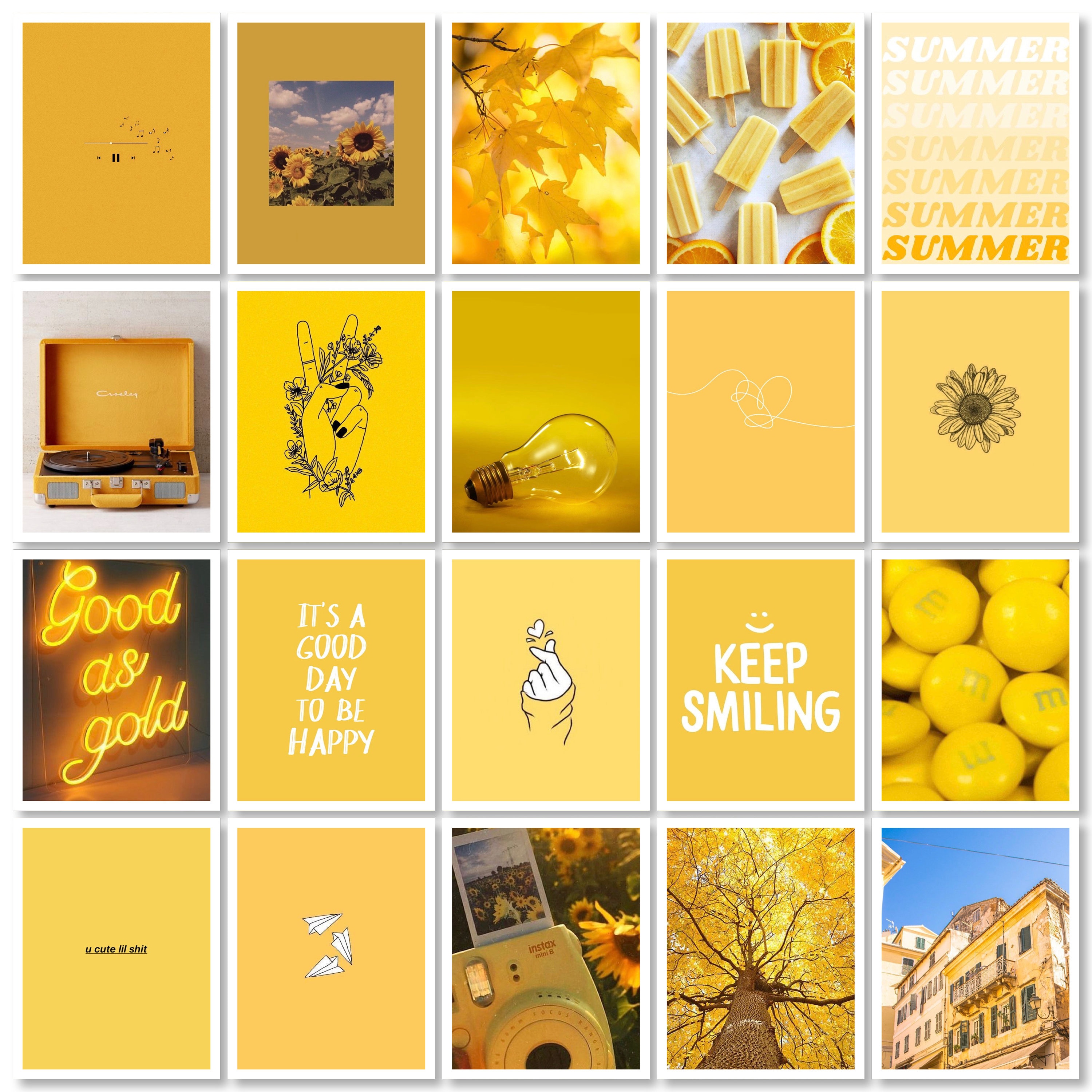 Beautiful Yellow Aesthetic Wall Art Ll