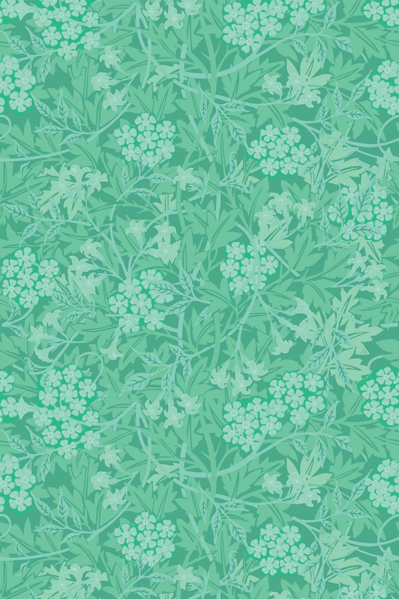 Turquoise Vintage Blossoms Peel And Stick Wallpaper Sample′′x19′′, PVC Free