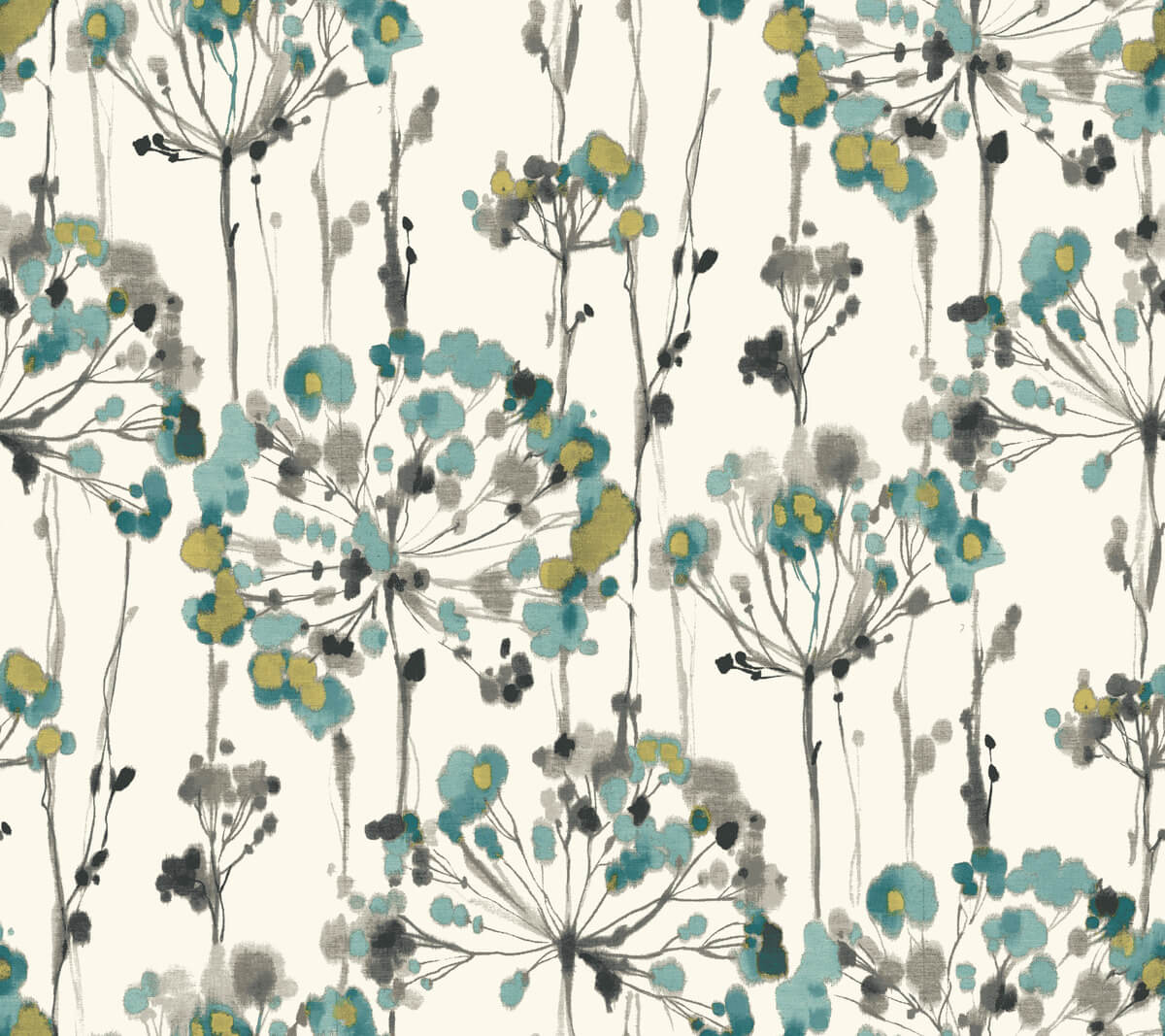 Flourish Peel and Stick Wallpaper Turquoise