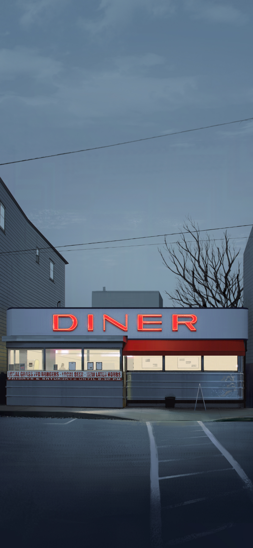Diner by Alex Monge Wallpaper