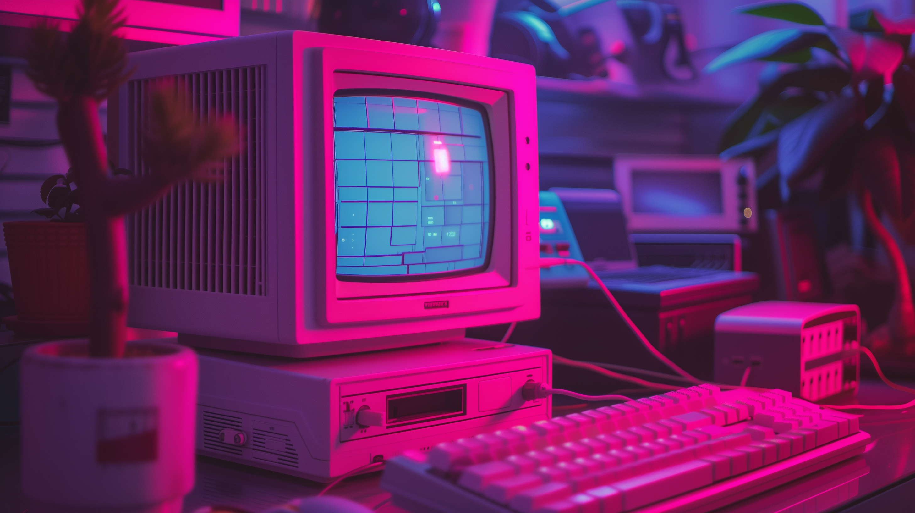 Y2K Retro CRT Monitor Aesthetic