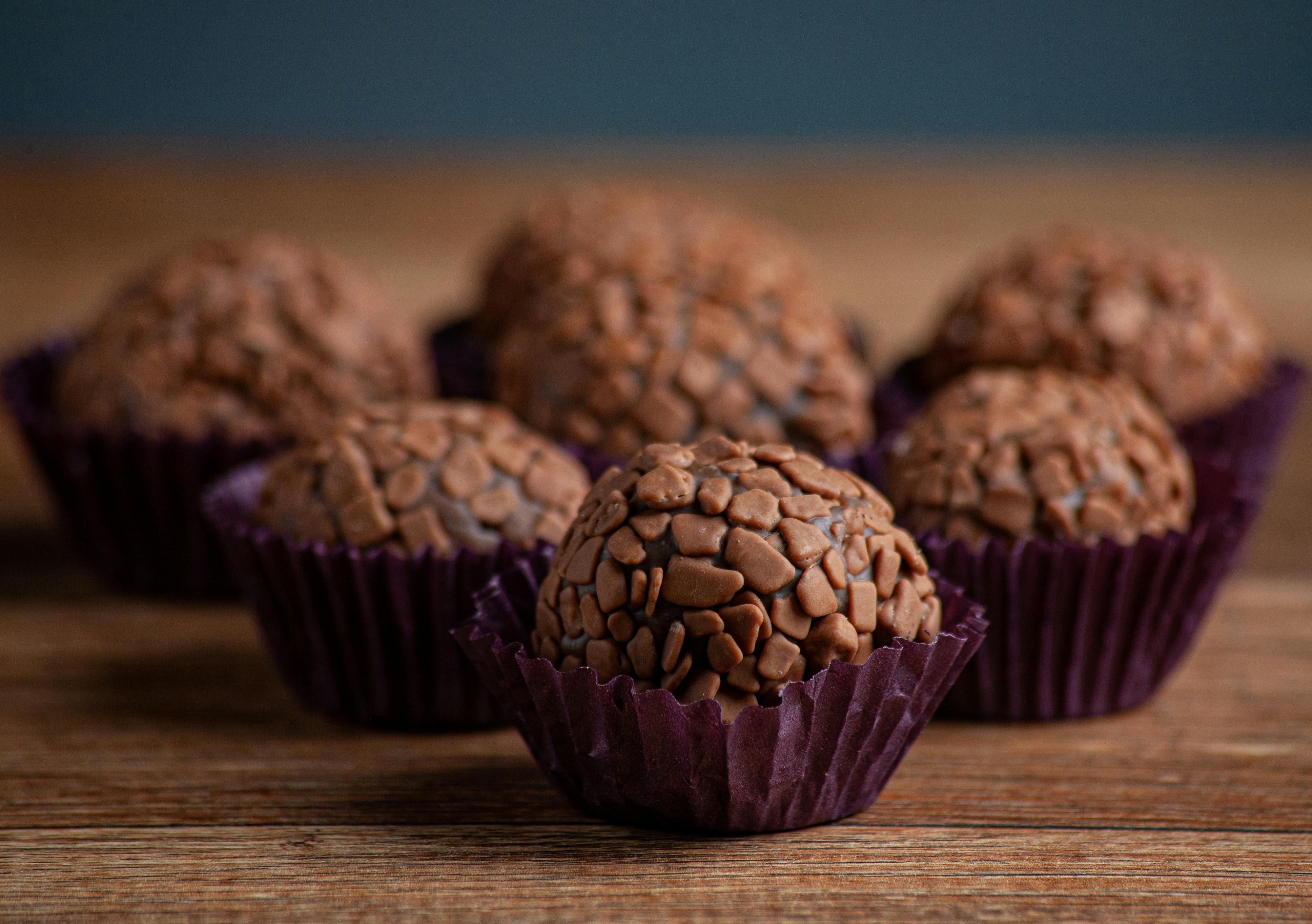 Brown Chocolate Brigadeiro Brown Wooden