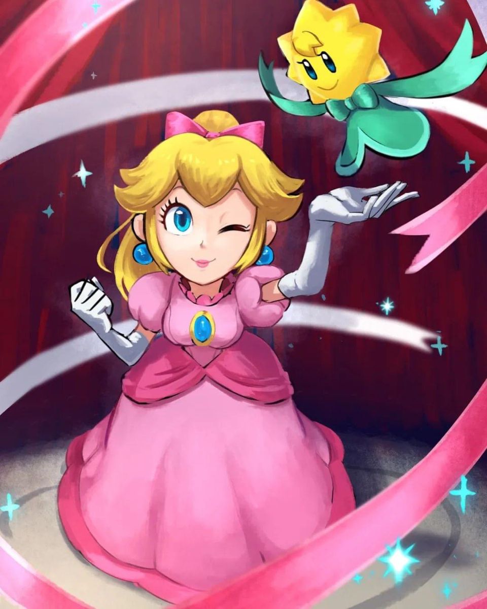 Super princess peach, Super mario art