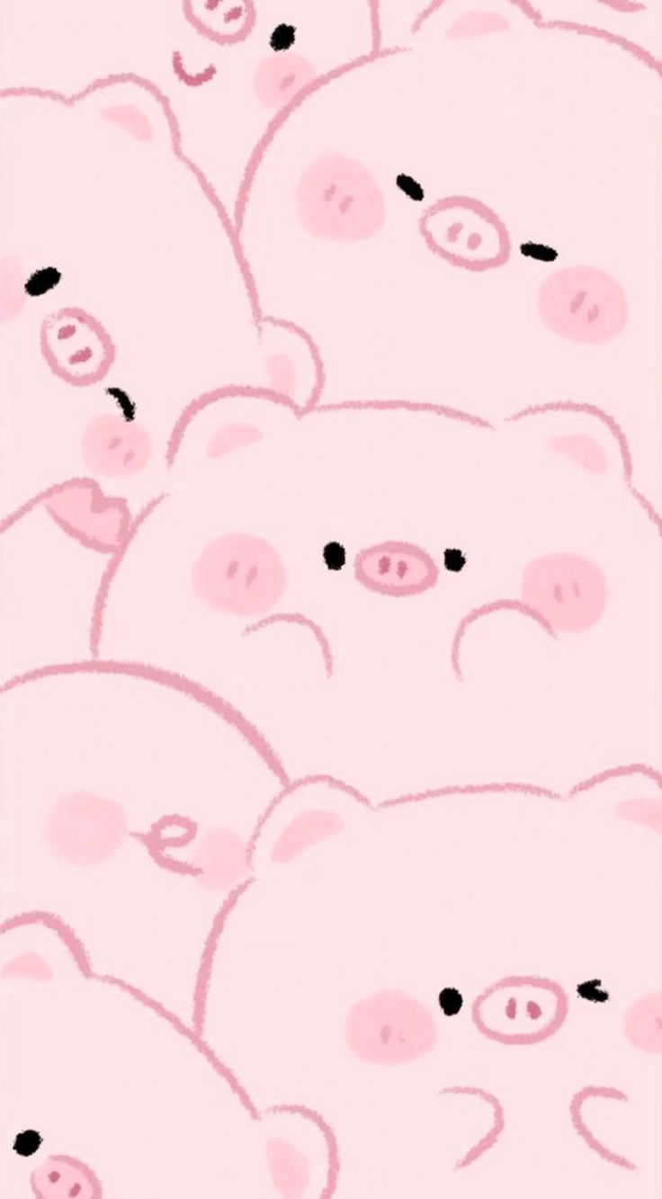 Cute cartoon wallpaper, Pig wallpaper
