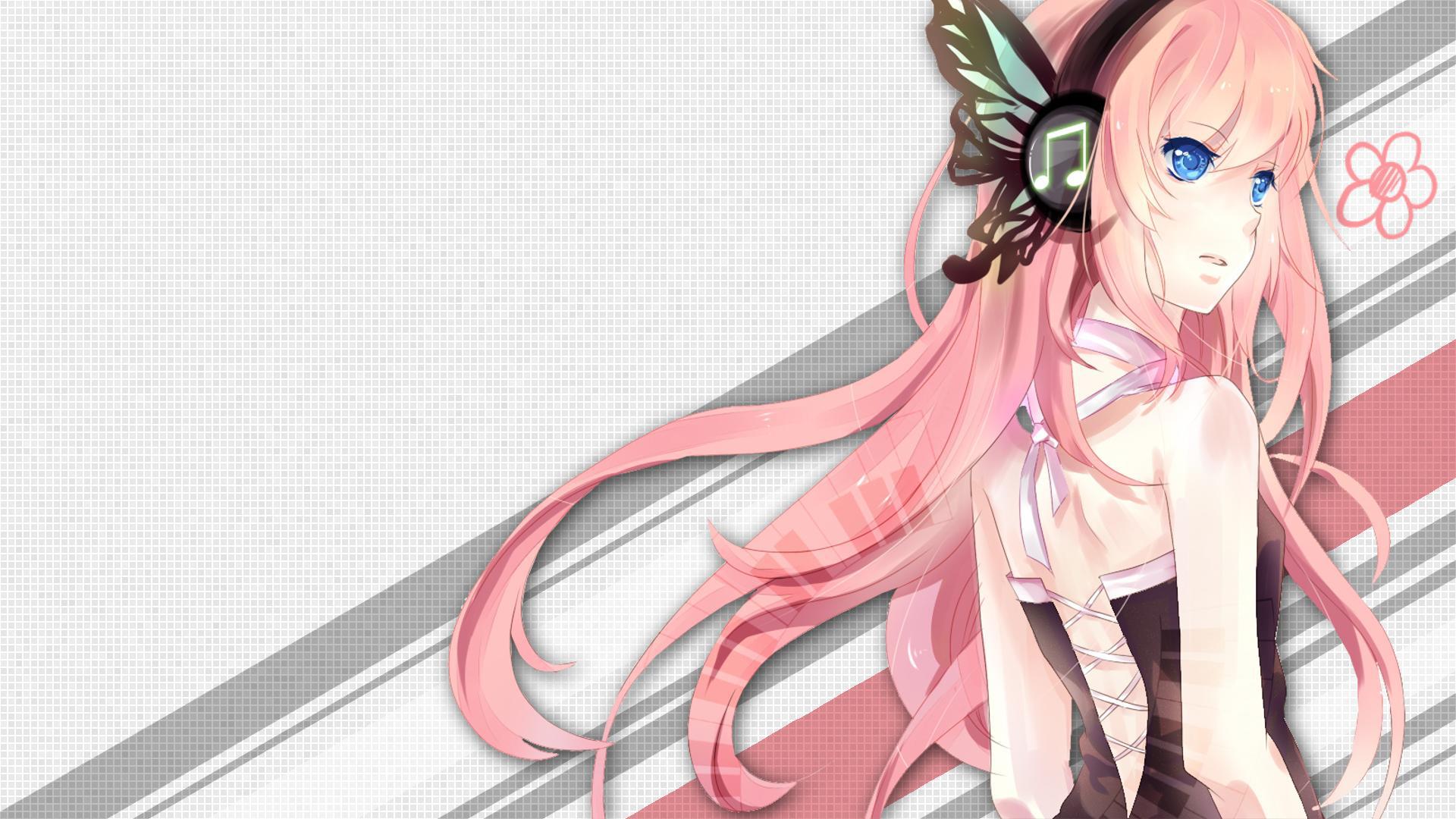 vocaloid megurine luka headphones