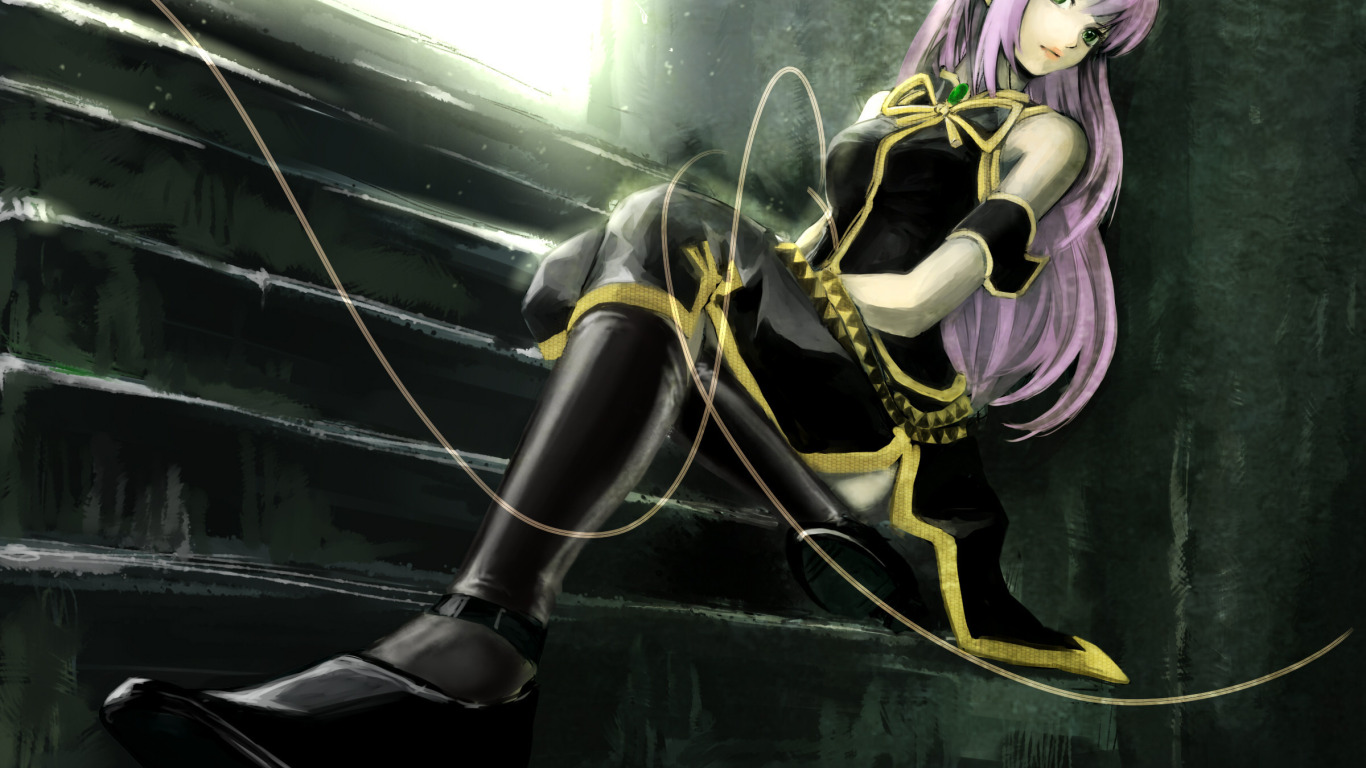 sitting, megurine luka, section art