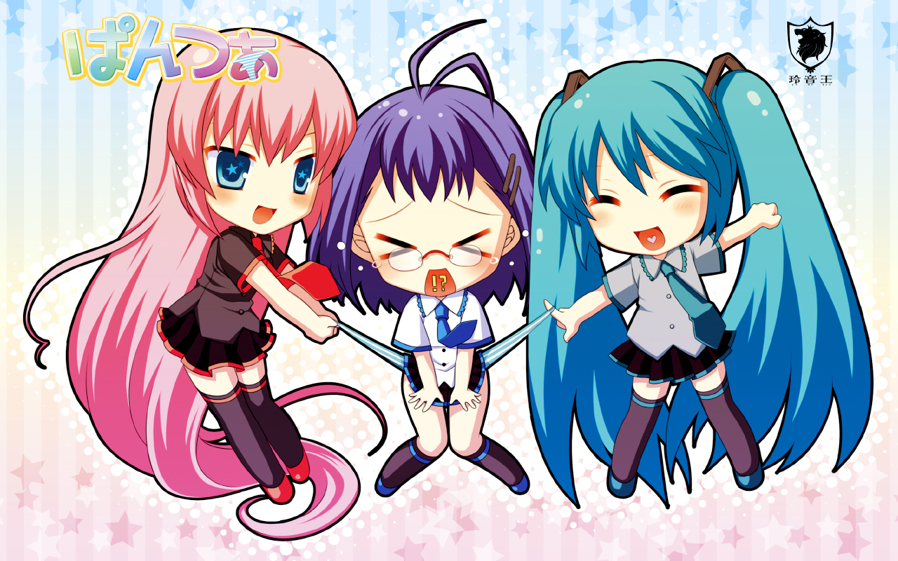 chibi hatsune miku megurine luka