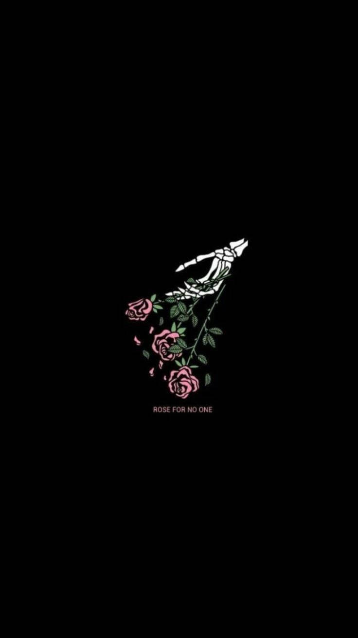 Download A Black Background With A Rose