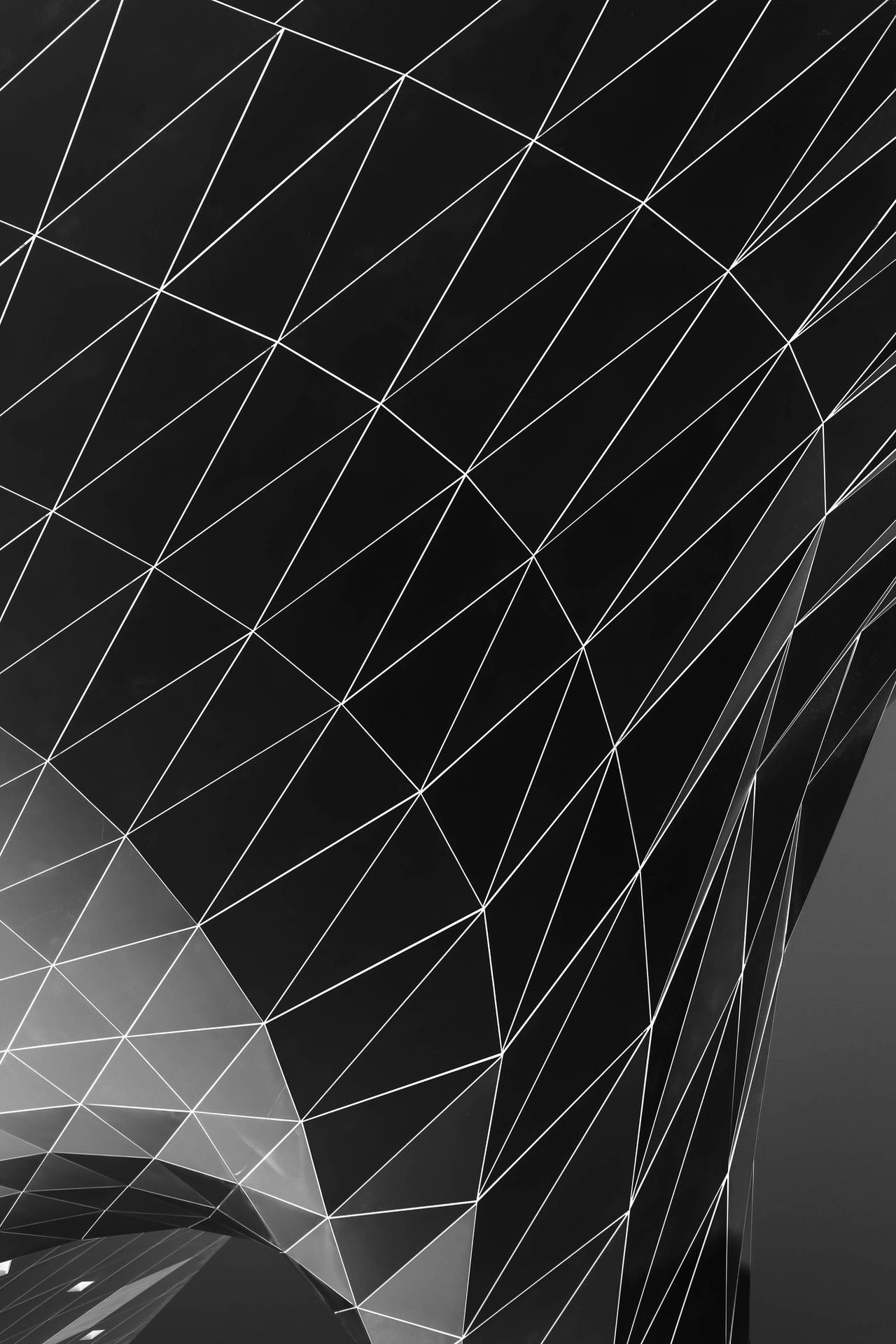 Black Lines Geometric Phone Wallpaper