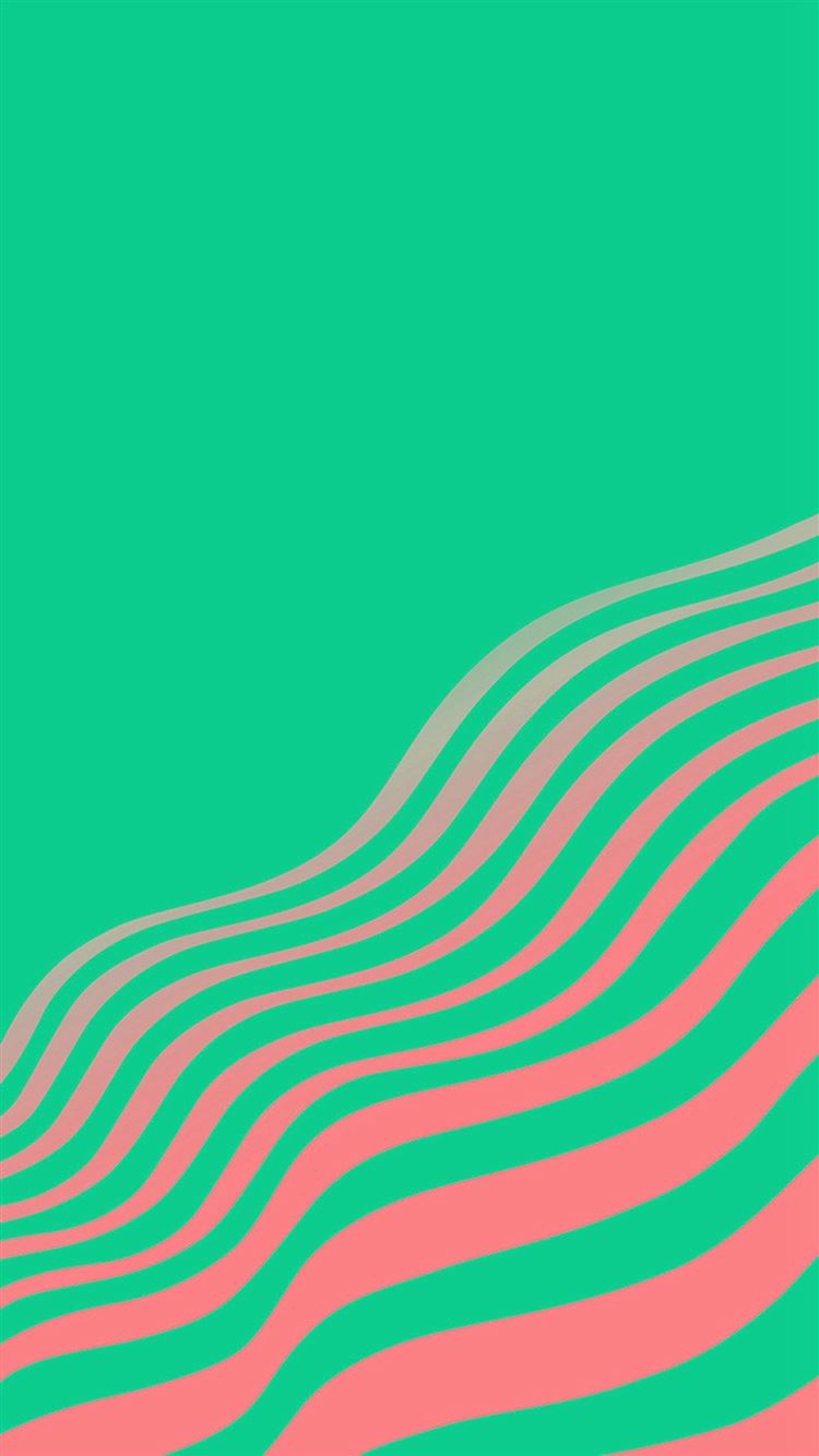 Line Simple Minimal Curve Pattern Green