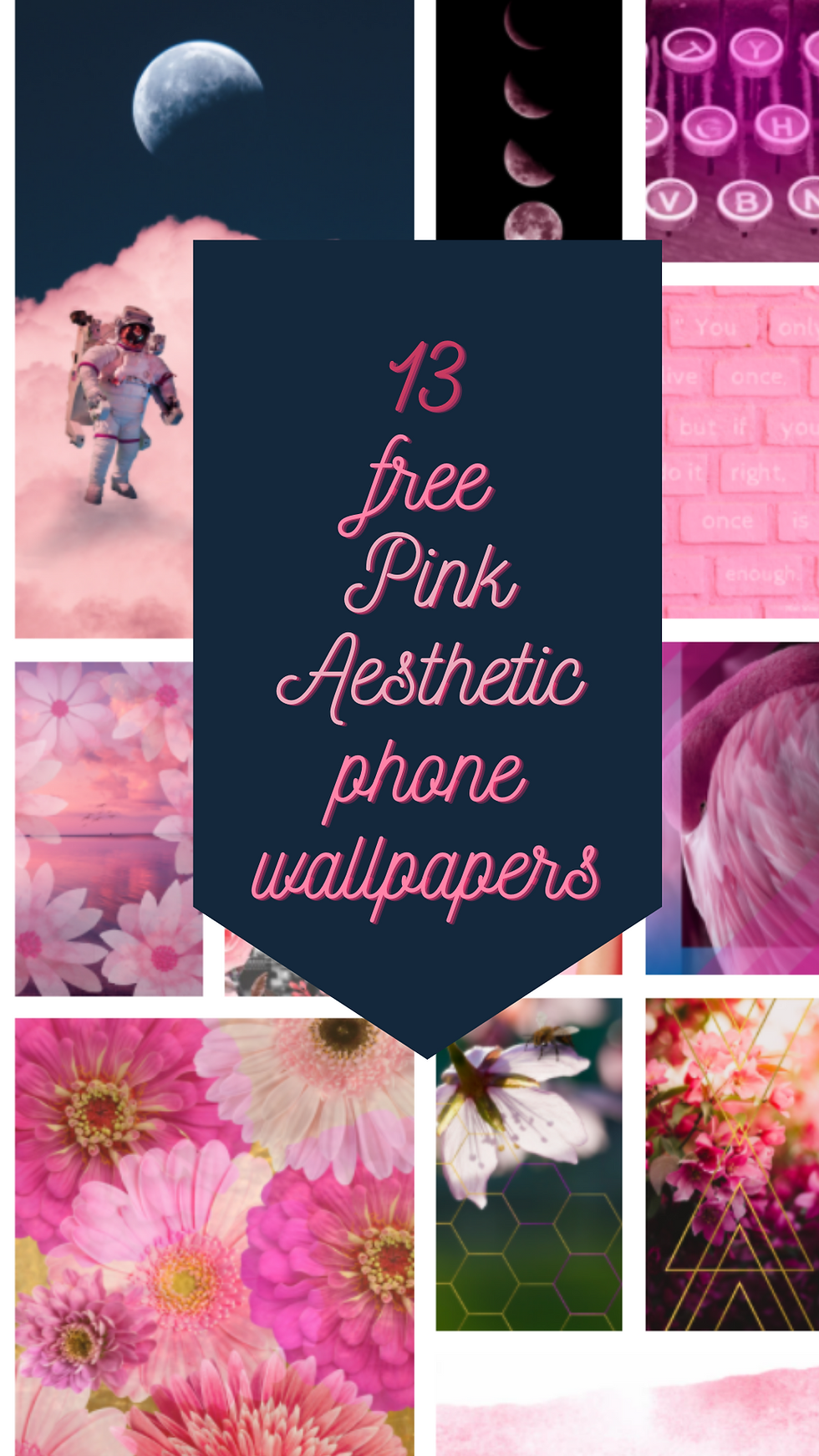 free pink aesthetic phone wallpaper