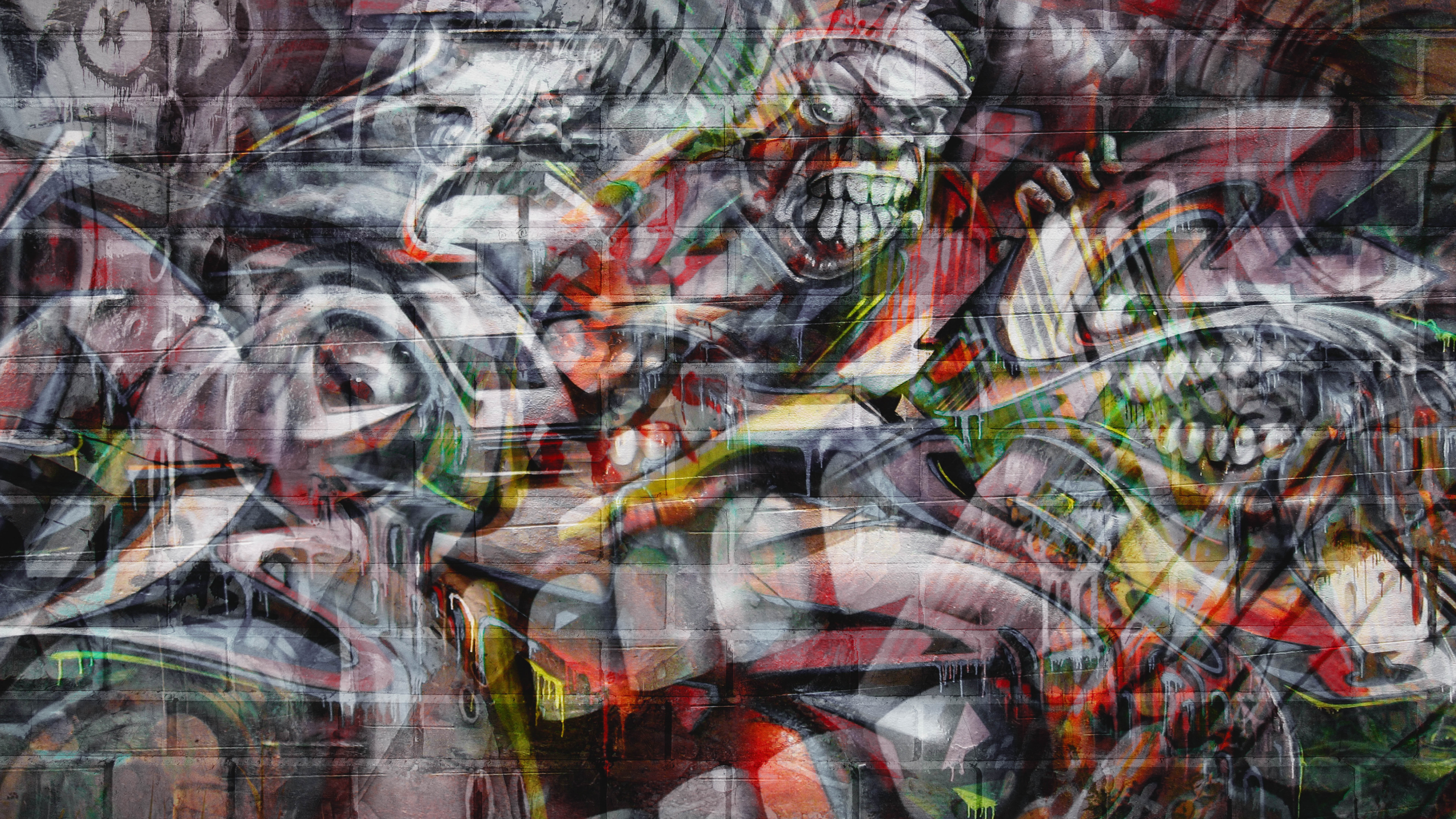 Graffiti Wall Wallpaper 8K