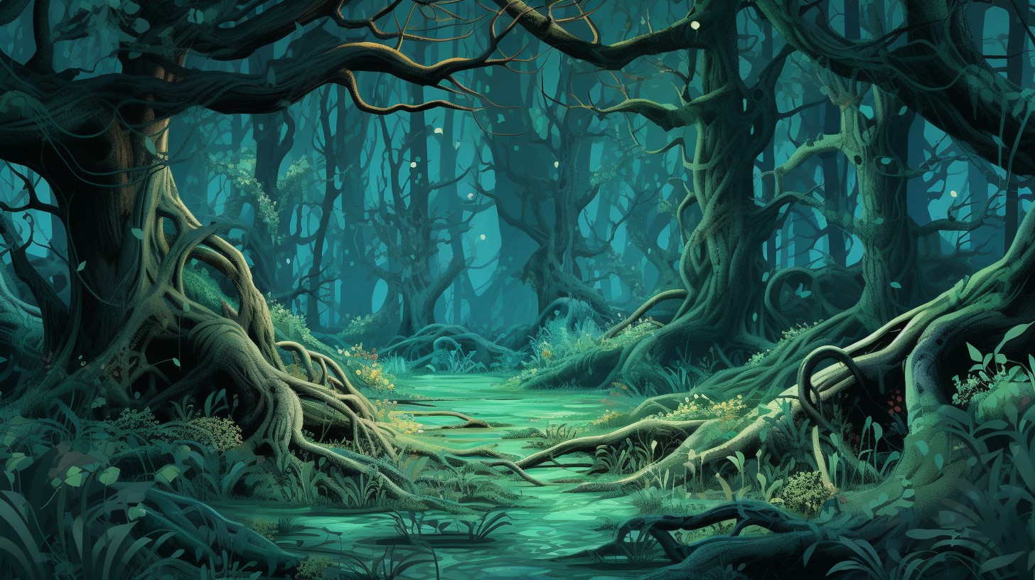 Mystical Forest Art Wallpaper