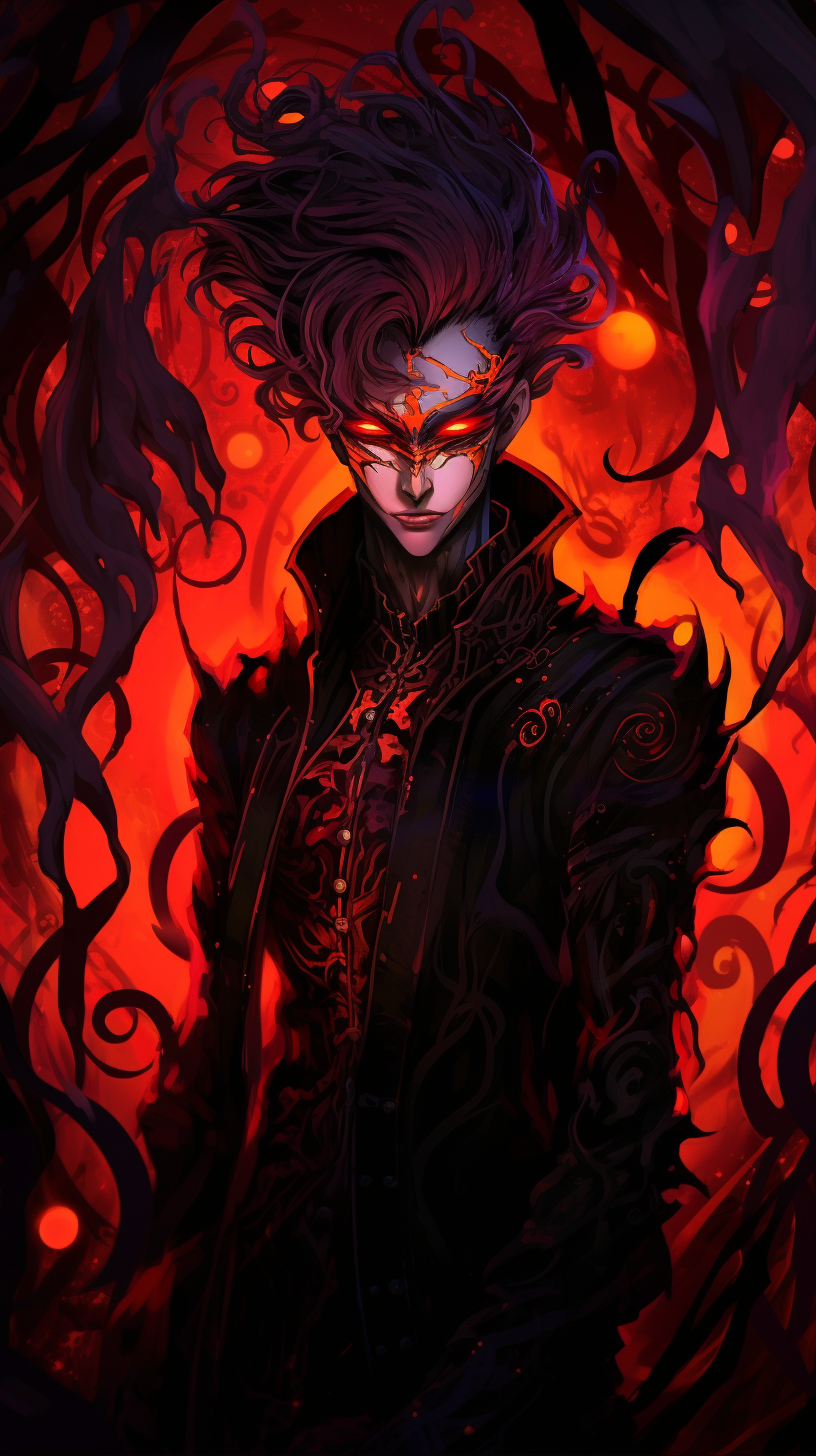 Eerie Villain in Monochrome