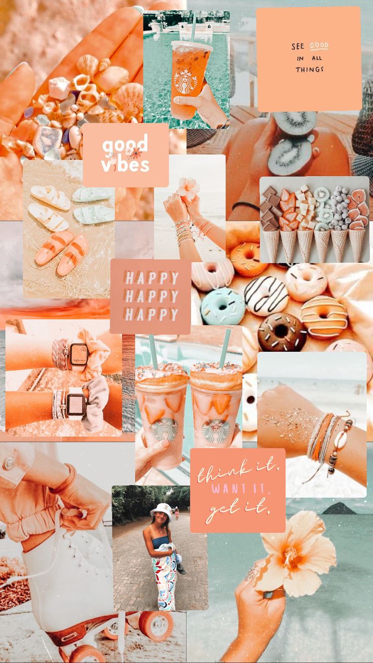 Peachy summer mood board