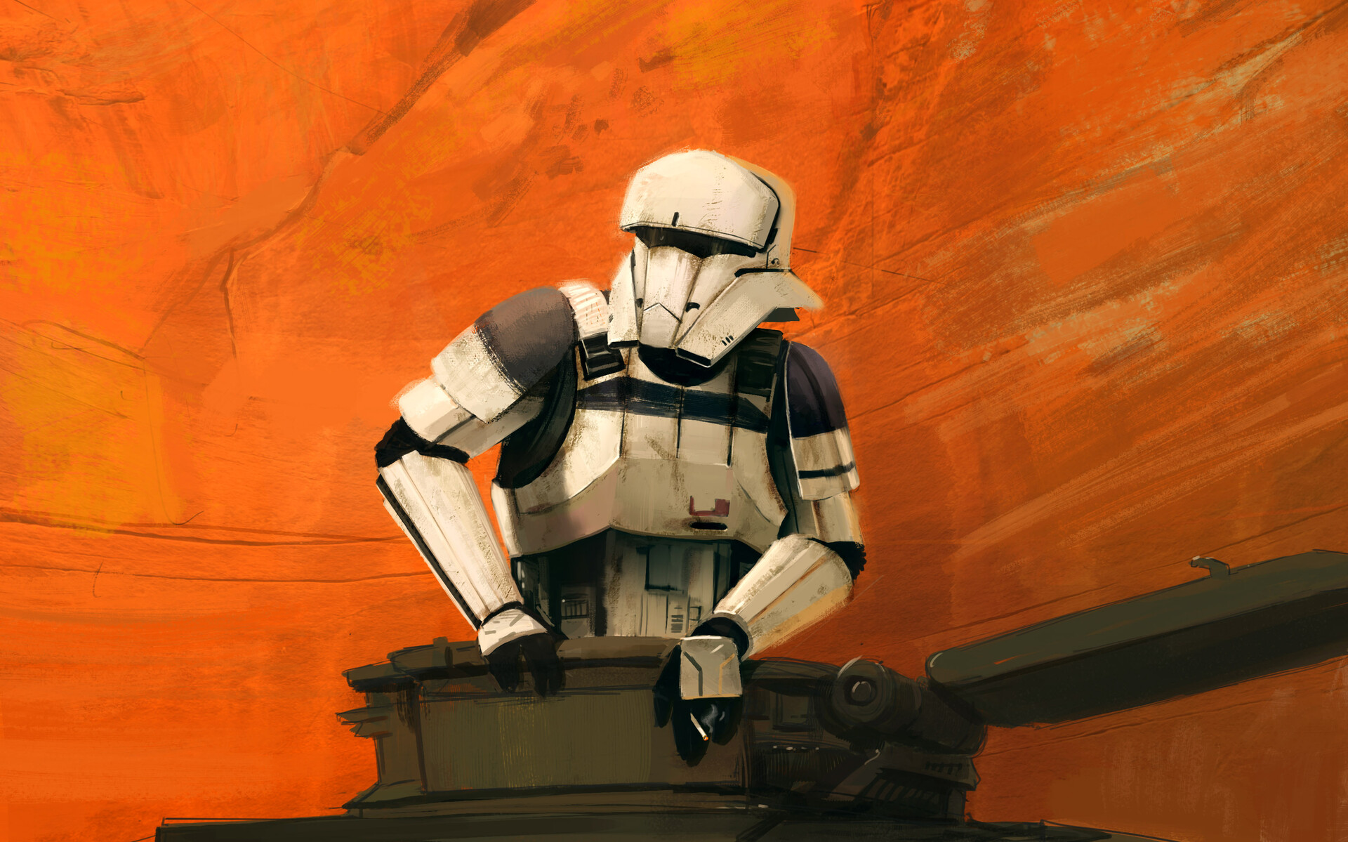 Tank Trooper taking a break