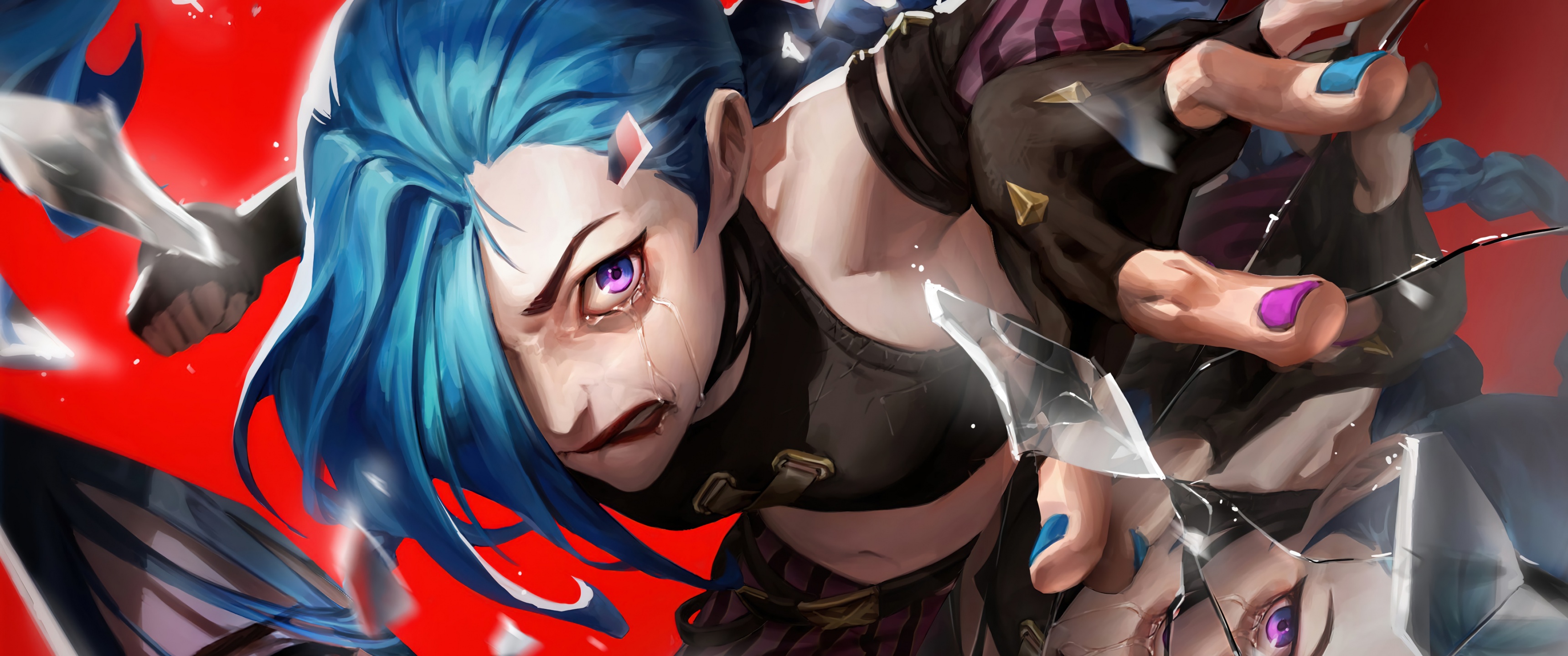 Jinx Wallpaper 4K, Arcane: League