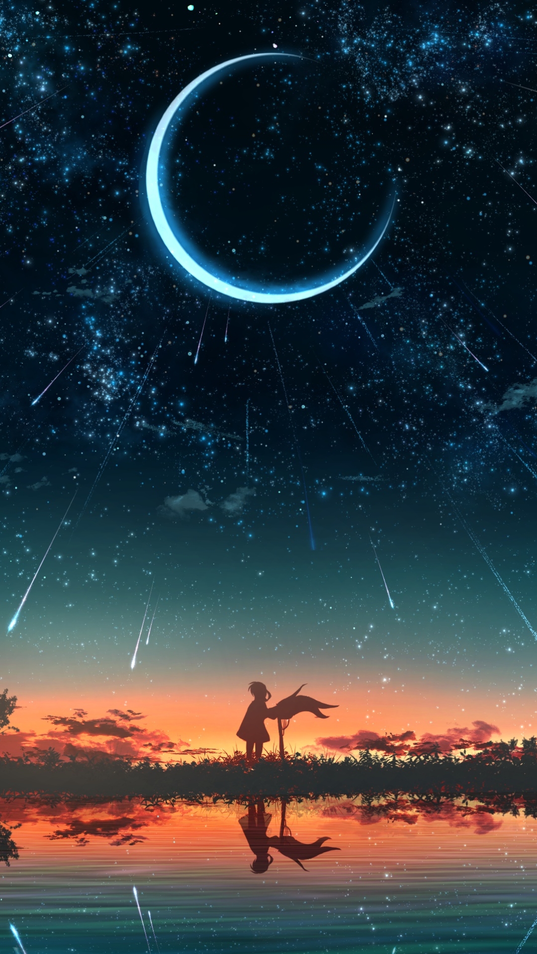 Mobile wallpaper: Anime, Nature, Sunset