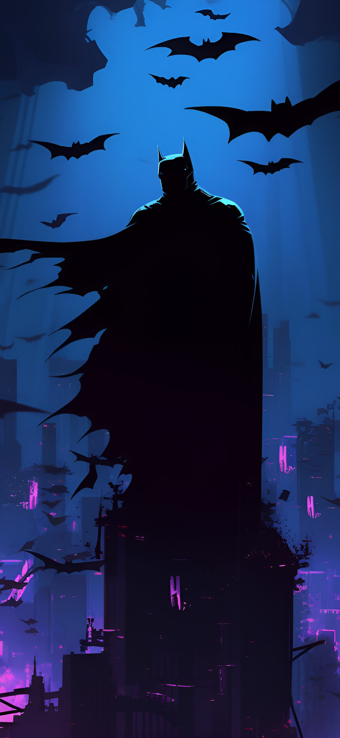 DC Batman & Bats Mystical Wallpaper