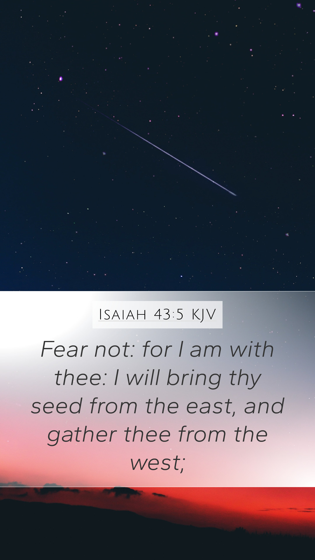 Isaiah 43:5 KJV Mobile Phone Wallpaper