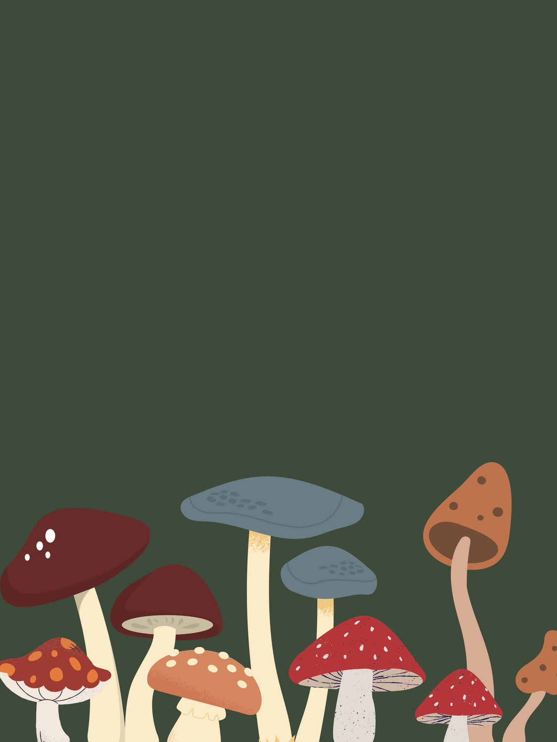 Mushroom wallpaper, Cottage core