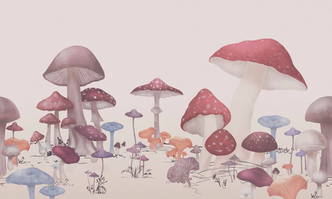 Mushroom Aesthetic Background