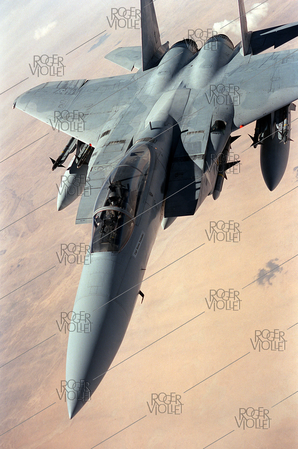 Gulf War. An F 15 Eagle Aircraft Flies