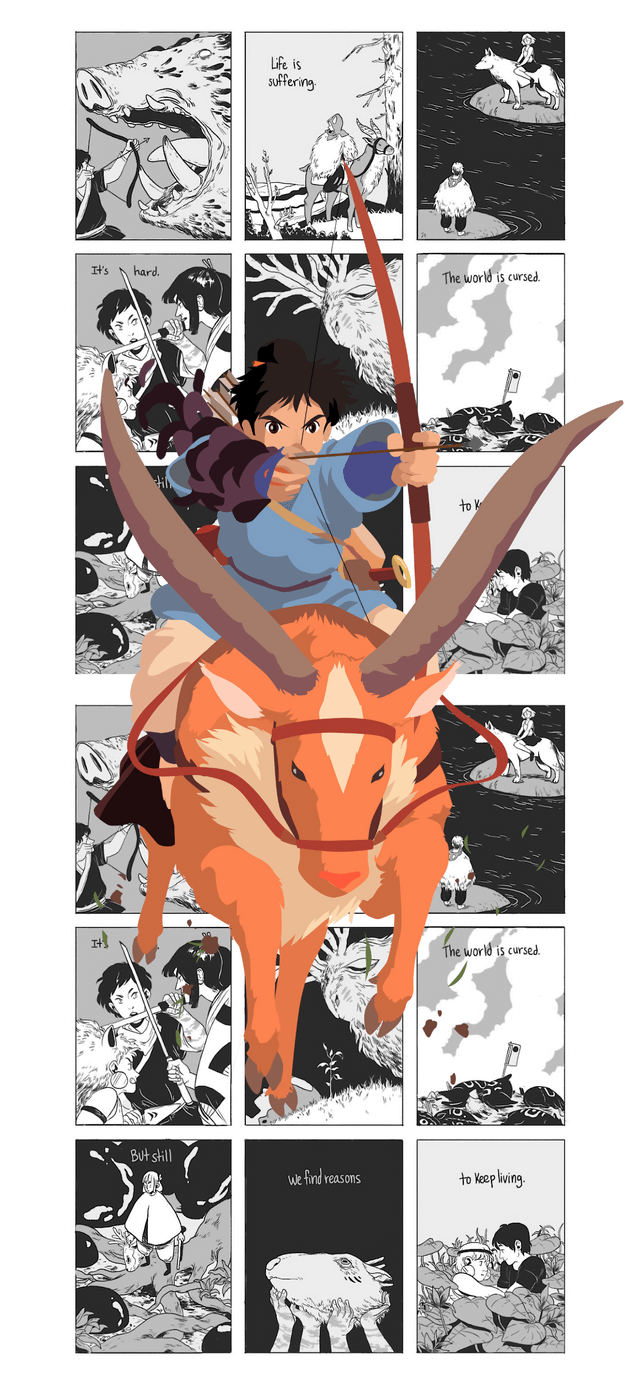 Princess Mononoke Color Pop Wallpaper