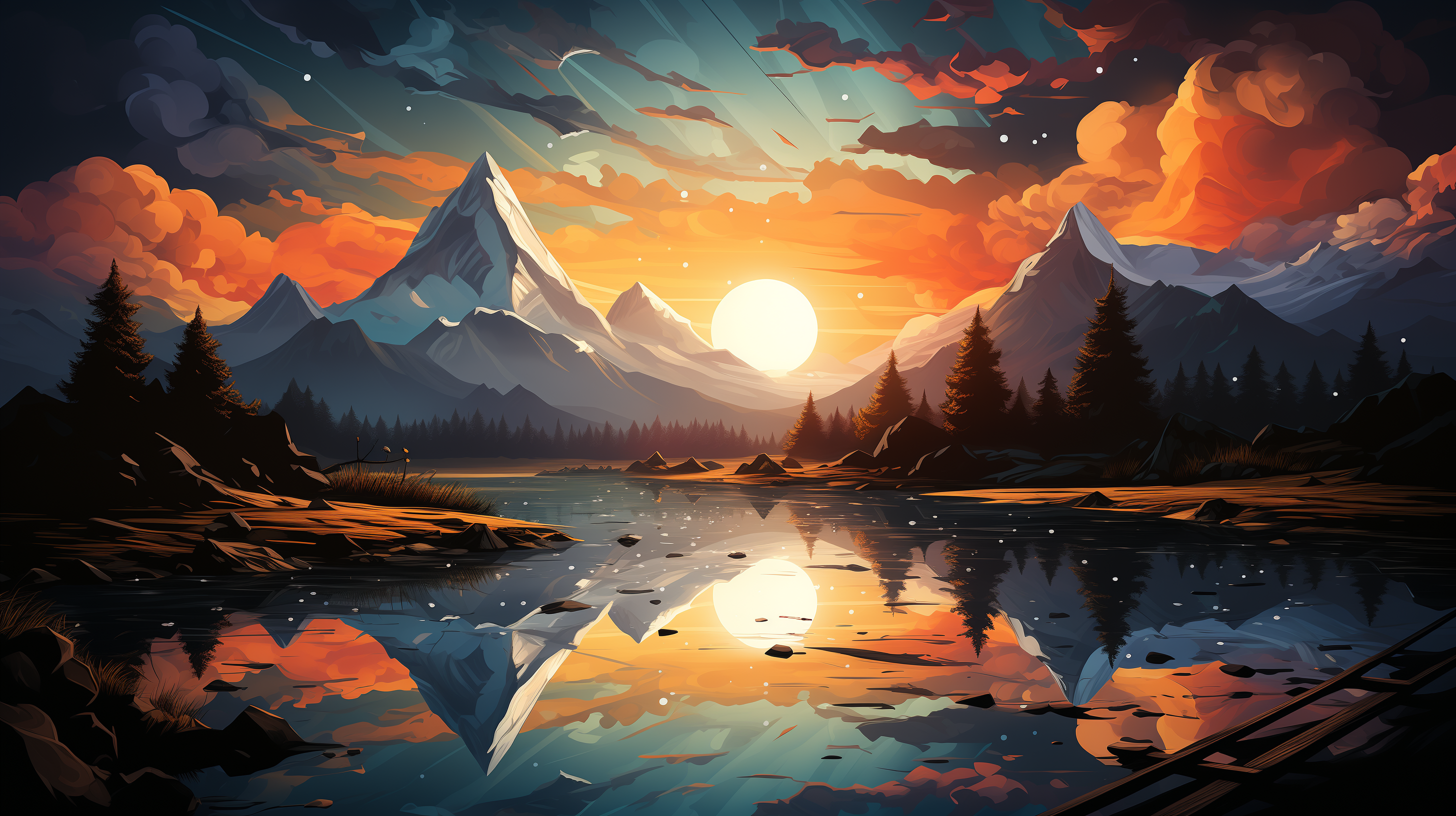 4k Aesthetic Landscape Wallpaper