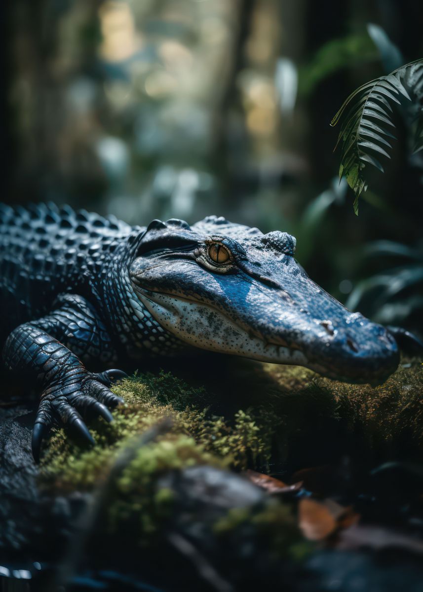 Intriguing alligator' Poster, picture