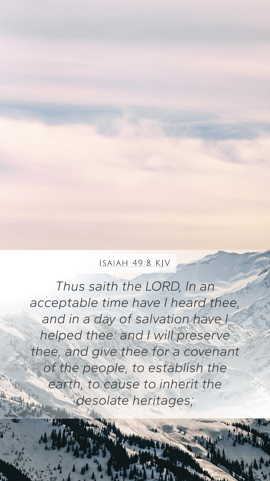 Isaiah 49:8 KJV Mobile Phone Wallpaper
