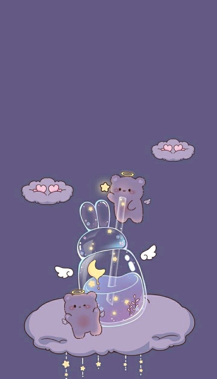 Wallpaper PURPLE SOTF BEAR