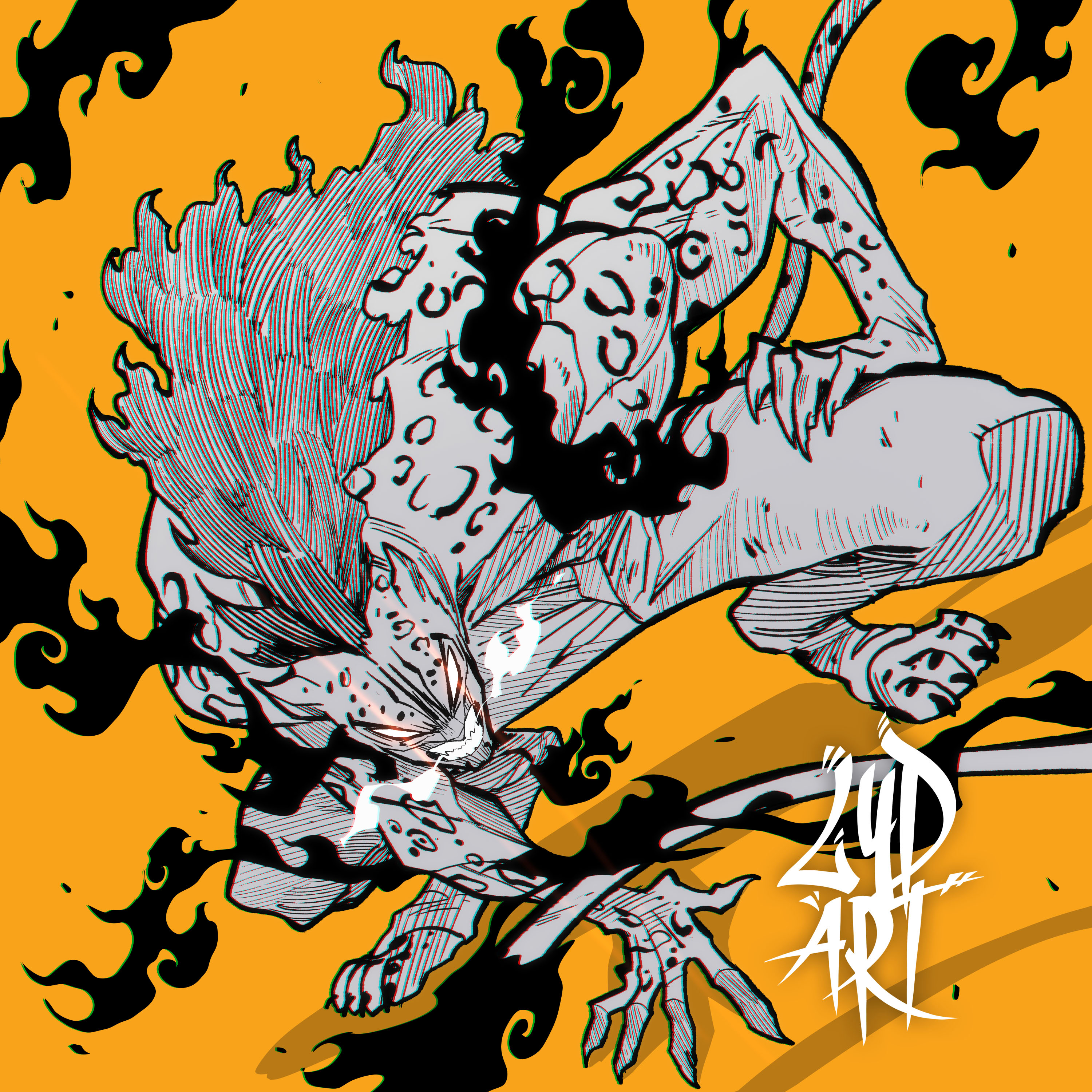 viewer, squatting, Rob Lucci