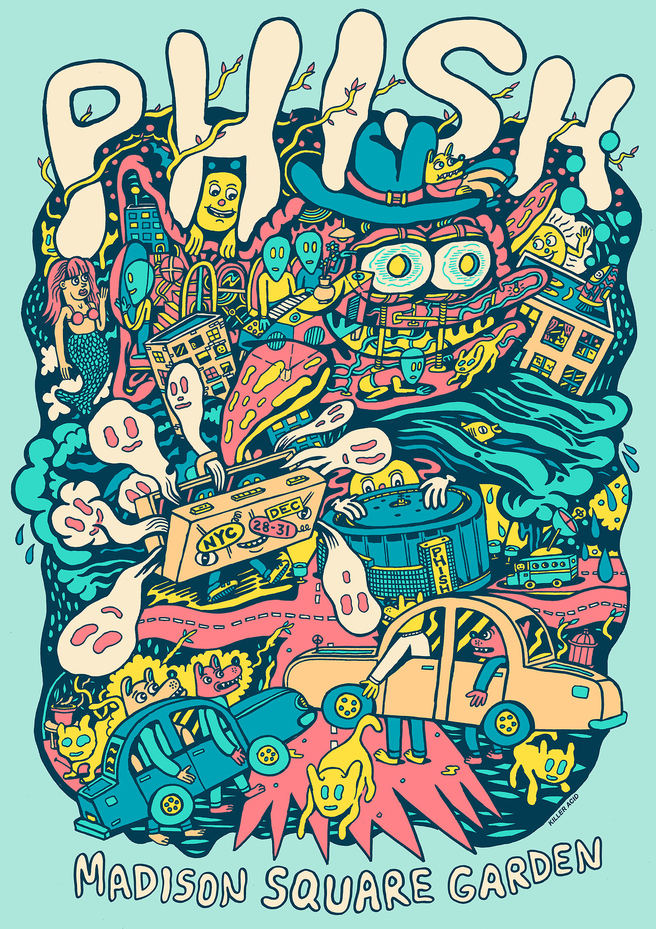 shirt design for Phish at MSG